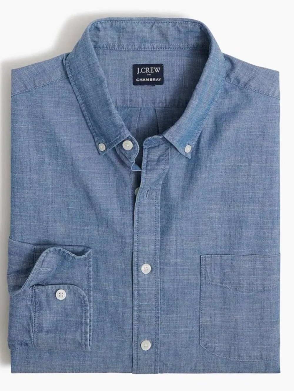 J Crew Men's Chambray Casual Shirt Men's Chambray Blue Size Medium NWT